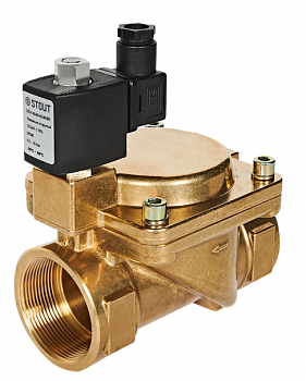 Клапан соленойдный (электромагнитный), непрямого действия, НО, 24 В, G 2